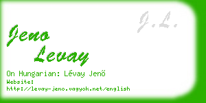 jeno levay business card